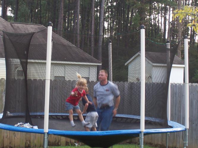 Goofing off with the kids