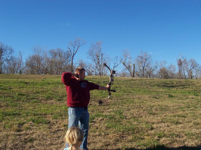 Greg practing his aim