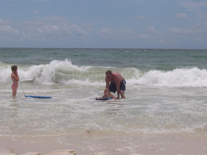 Greg, Ruby & Christian at the Beach